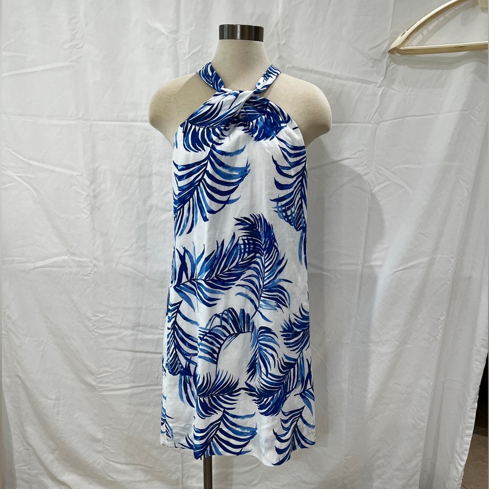 NWT Tommy Bahama Fuller Fronds short linen dress, size M. Fully lined.